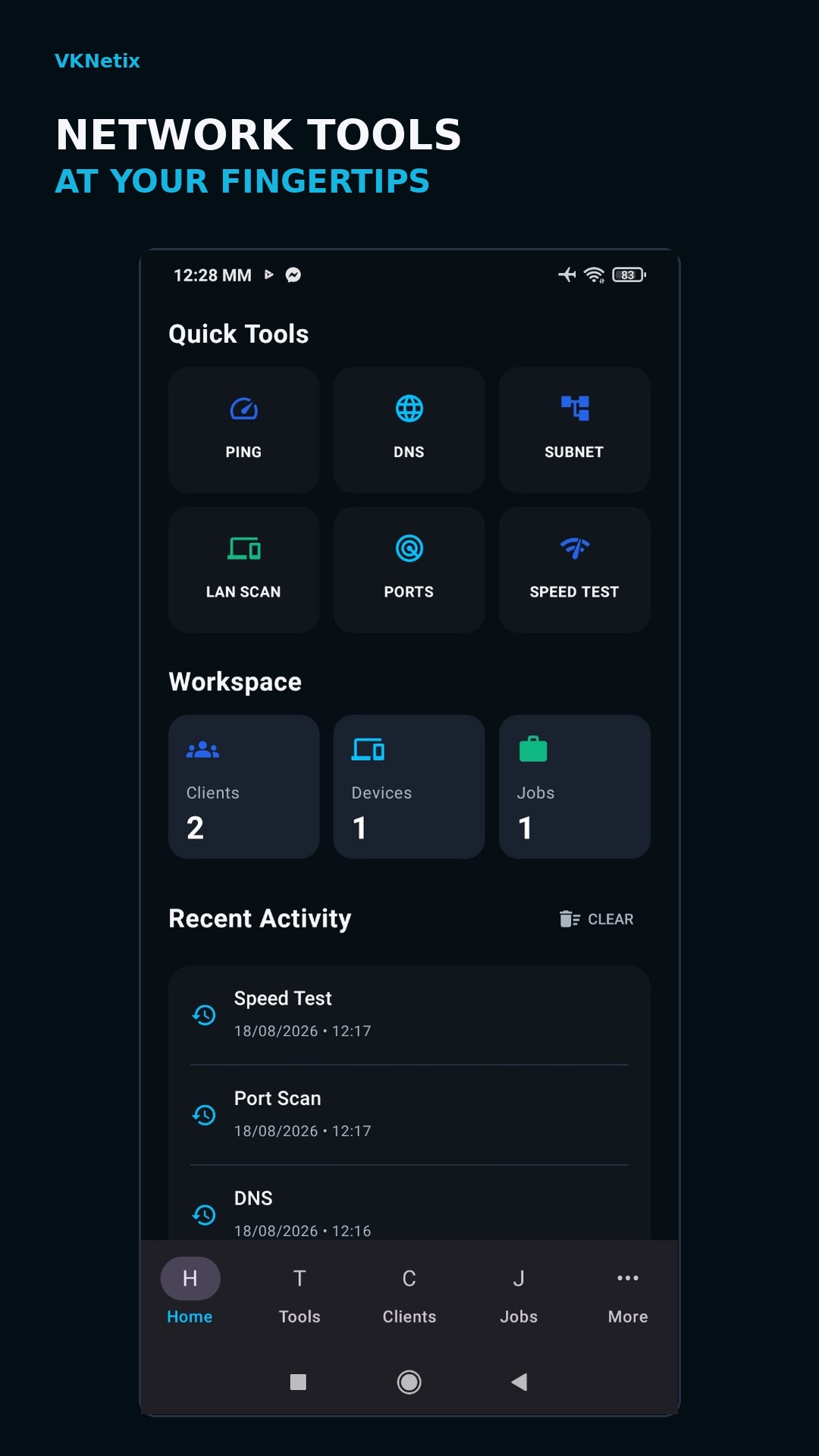VKNetix quick network tools