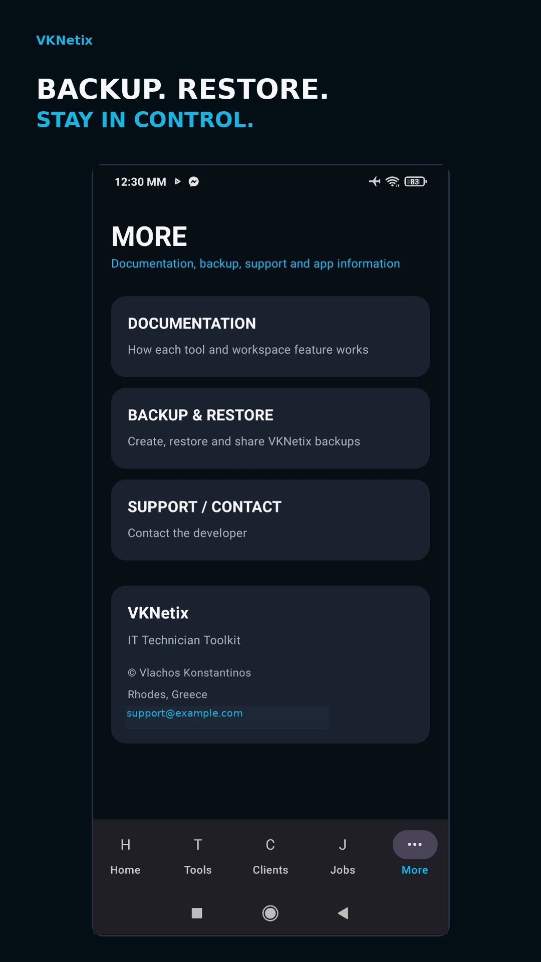 VKNetix backup and support